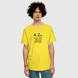 Футболка оверсайз мужская Нырок - Черное зеркало, цвет: желтый — фото 2