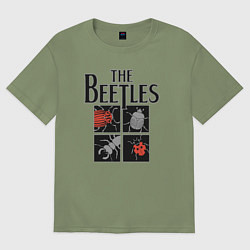 Футболка оверсайз мужская Beetles, цвет: авокадо