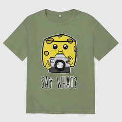 Футболка оверсайз мужская Cheese photographer, цвет: авокадо