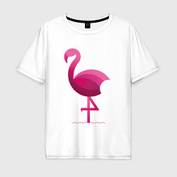 Мужская футболка оверсайз Фламинго минималистичный