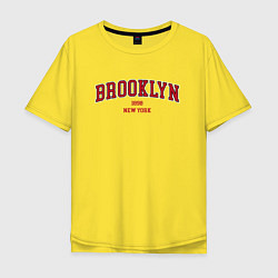 Футболка оверсайз мужская Brooklyn New York, цвет: желтый