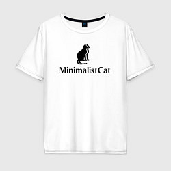 Мужская футболка оверсайз Коты MinimalistCat