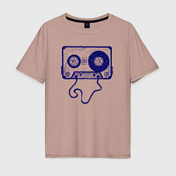 Мужская футболка оверсайз Music cassette