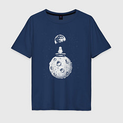 Мужская футболка оверсайз Moon spaceman