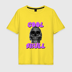 Футболка оверсайз мужская Cool Skull, цвет: желтый
