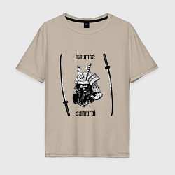 Мужская футболка оверсайз Самурай и мечи