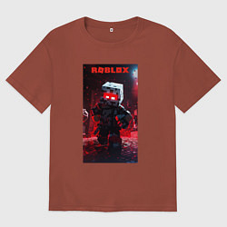 Футболка оверсайз мужская Roblox red style, цвет: кирпичный