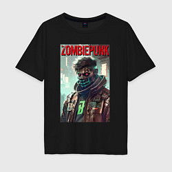 Мужская футболка оверсайз Zombiepunk - fantasy - neural network