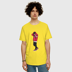 Футболка оверсайз мужская Парень на стиле, цвет: желтый — фото 2