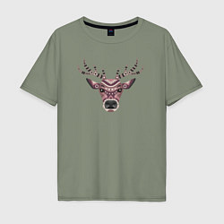 Мужская футболка оверсайз Brown deer