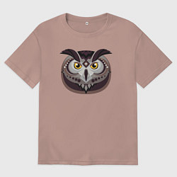 Футболка оверсайз мужская Совушка сова, цвет: пыльно-розовый