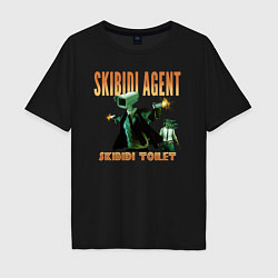 Мужская футболка оверсайз Skibidi toilet agent