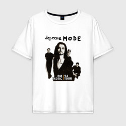 Футболка оверсайз мужская Depeche Mode - Exotic Tour 1994 Band, цвет: белый