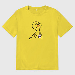 Мужская футболка оверсайз Гусь с утра