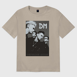 Футболка оверсайз мужская Depeche Mode 90 Violator, цвет: миндальный
