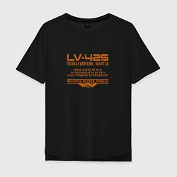 Футболка оверсайз мужская Lv-426, цвет: черный