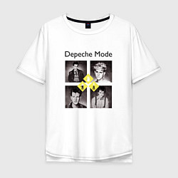 Футболка оверсайз мужская Depeche Mode - DM retro, цвет: белый