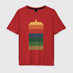 Мужская футболка оверсайз Color tardis