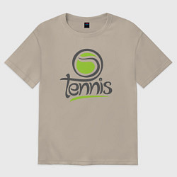 Футболка оверсайз мужская Tennis ball, цвет: миндальный