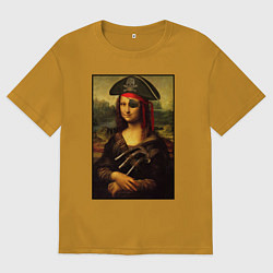 Футболка оверсайз мужская Gioconda - pirat, цвет: горчичный