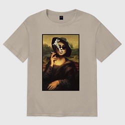 Футболка оверсайз мужская Mona Singer, цвет: миндальный