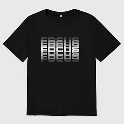 Футболка оверсайз мужская Фокус, цвет: черный