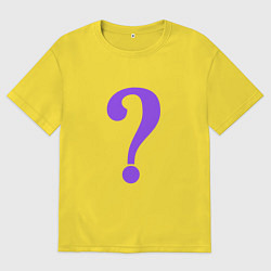 Футболка оверсайз мужская Вопросительный знак, цвет: желтый