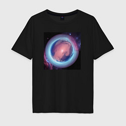 Мужская футболка оверсайз Планета из космоса