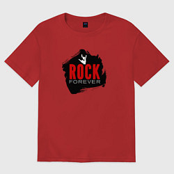 Футболка оверсайз мужская Rock forever, цвет: красный
