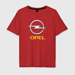 Футболка оверсайз мужская Opel sport auto, цвет: красный
