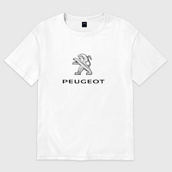 Футболка оверсайз мужская Peugeot sport auto, цвет: белый