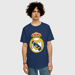 Футболка оверсайз мужская Real madrid fc sport, цвет: тёмно-синий — фото 2