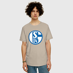 Футболка оверсайз мужская Schalke 04 fc club, цвет: миндальный — фото 2