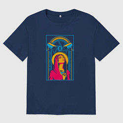 Футболка оверсайз мужская Нечего бояться, цвет: тёмно-синий