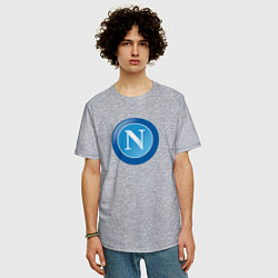Футболка оверсайз мужская Napoli sport club, цвет: меланж — фото 2