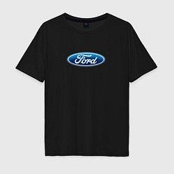 Футболка оверсайз мужская Ford usa auto brend, цвет: черный