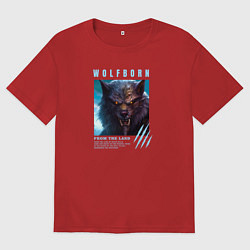 Футболка оверсайз мужская Powerwolf: Wolfborn, цвет: красный
