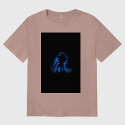 Мужская футболка оверсайз Темный Соник