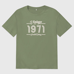 Футболка оверсайз мужская Лимитированный выпуск 1971, цвет: авокадо