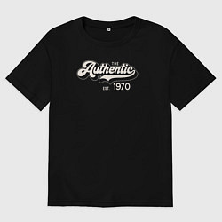 Футболка оверсайз мужская Authentic 1970, цвет: черный