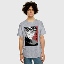 Футболка оверсайз мужская Ханаяма, цвет: меланж — фото 2