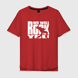 Мужская футболка оверсайз We will rock you - Queen