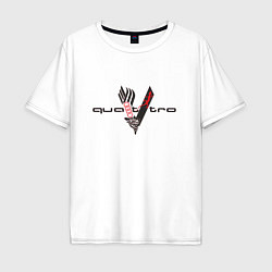 Мужская футболка оверсайз Audi quattro logo