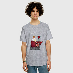 Футболка оверсайз мужская Depeche Mode - Dave Gahan enjoy the silence, цвет: меланж — фото 2