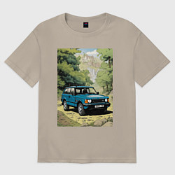 Футболка оверсайз мужская Land Rover - Range Rover 1998, цвет: миндальный