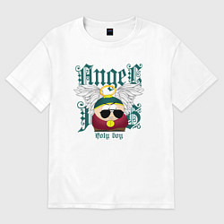 Футболка оверсайз мужская Эрик Картман ангел, цвет: белый