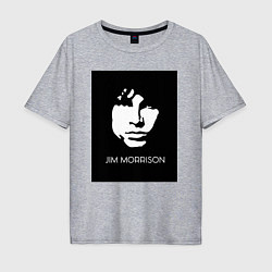 Мужская футболка оверсайз Jim Morrison in bw
