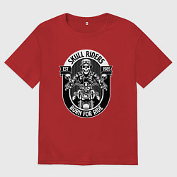 Мужская футболка оверсайз Skull riders