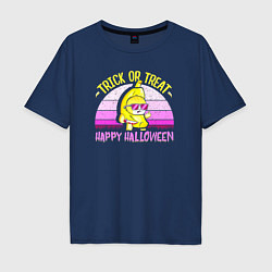 Мужская футболка оверсайз Trick or treat happy halloween