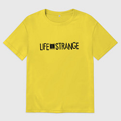 Футболка оверсайз мужская Лайф из стрендж лого, цвет: желтый